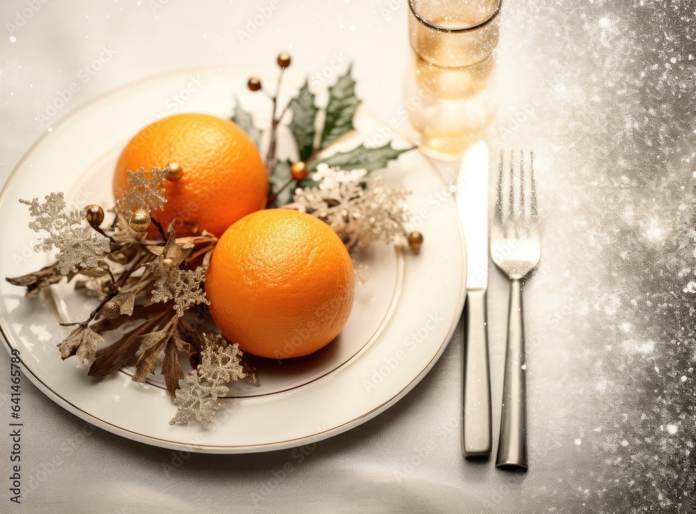 Beautiful Christmas table for holiday dinner