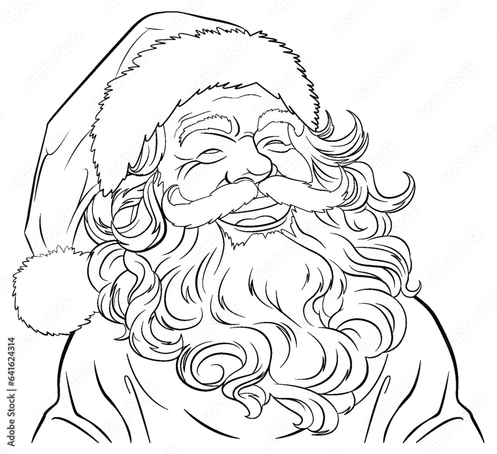 Smiling Santa Claus: Happy Old Man in Festive Attire