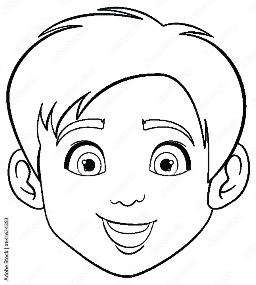 Coloring Pages: Outline of Mans Face