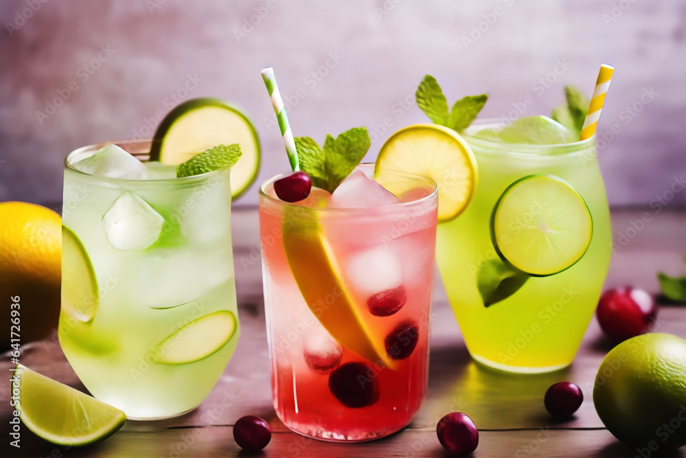 Ice tea with lemon isolated on black background