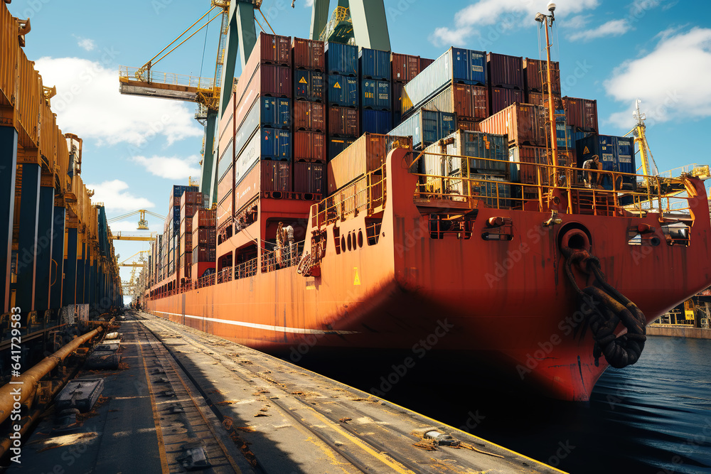 Port terminal container logistics ocean transportation