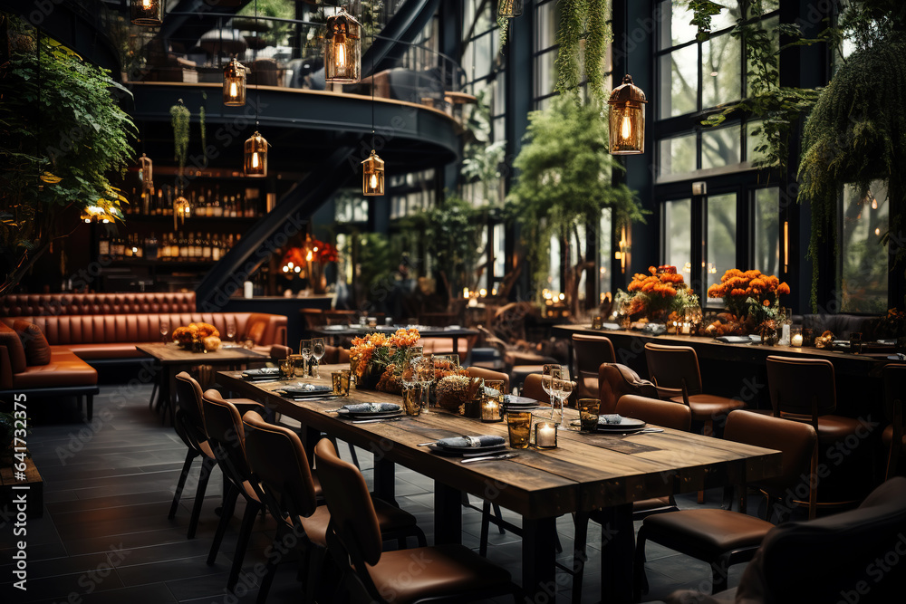 European-style luxury western restaurant scene