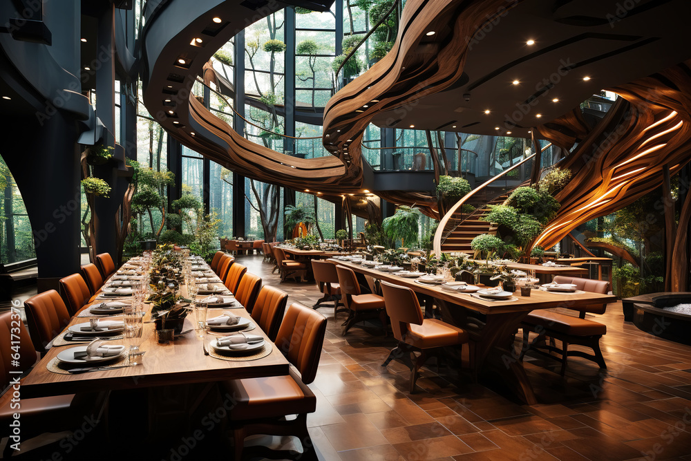 European-style luxury western restaurant scene