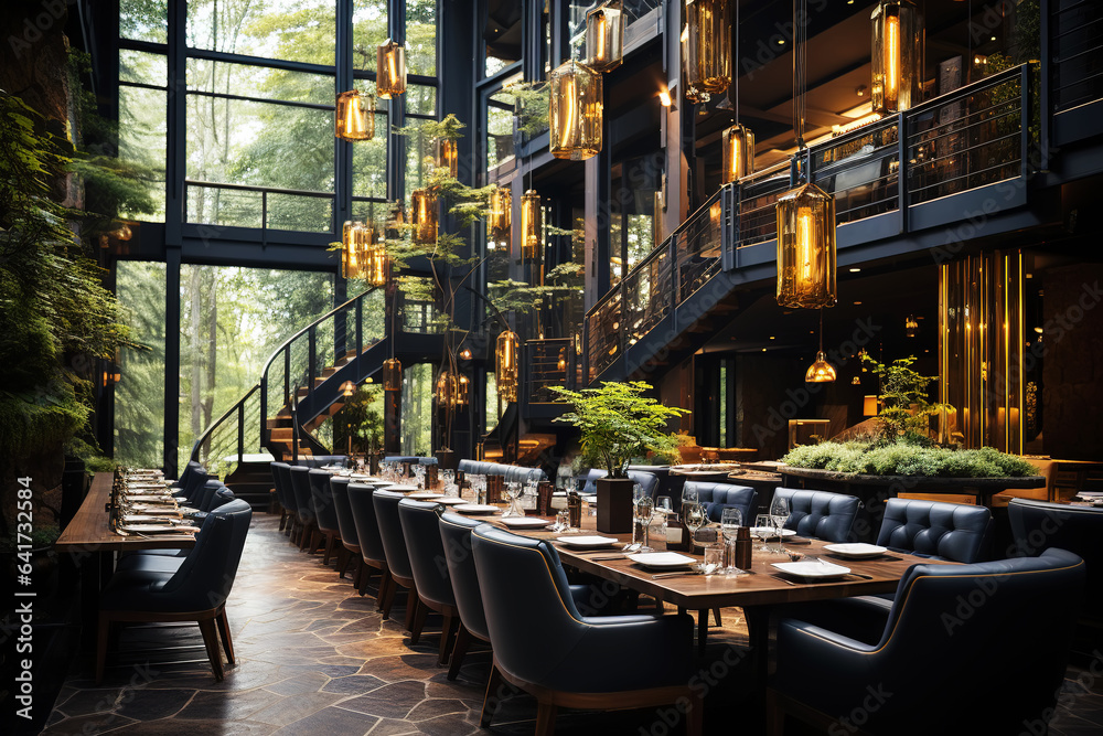 European-style luxury western restaurant scene