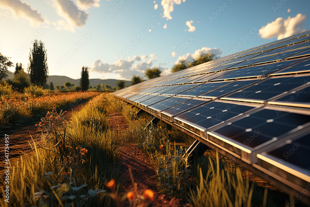 Outdoor Village Green Energy Panels