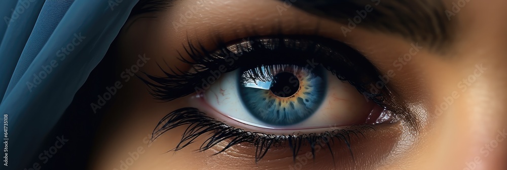 Closeup of beautiful eye woman.