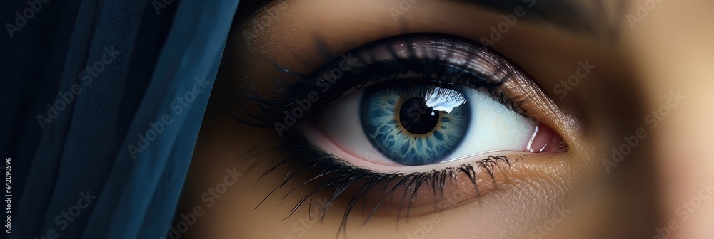 Closeup of beautiful eye woman.