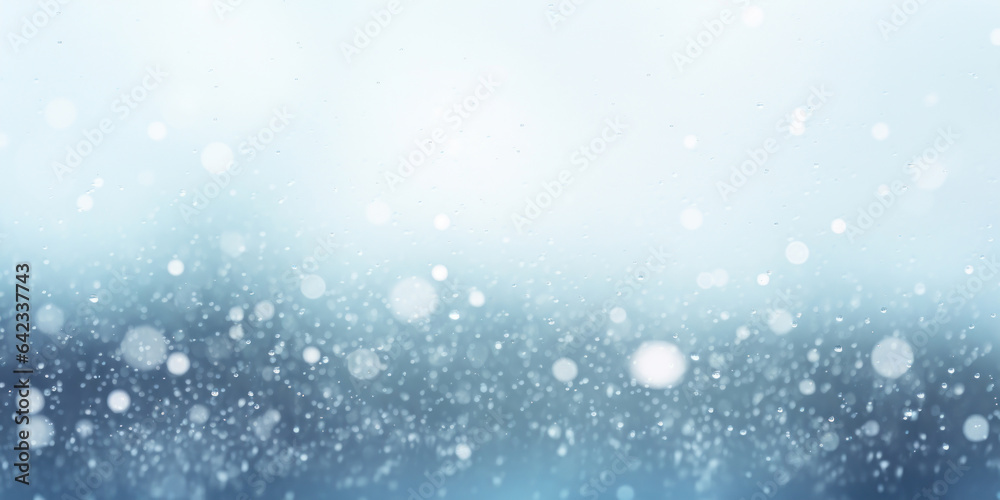 Snowy white blur background. Abstract winter wallpaper