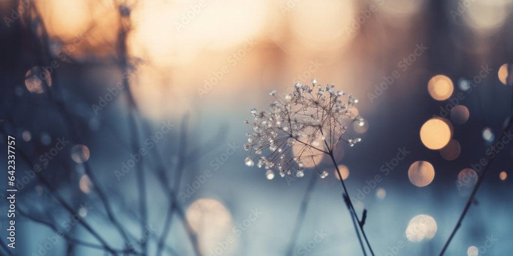 Winter beautiful glitter bokeh background