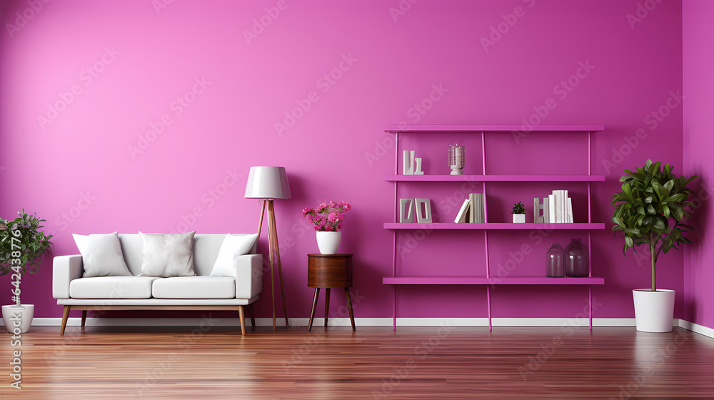 Simple viva magenta solid color background