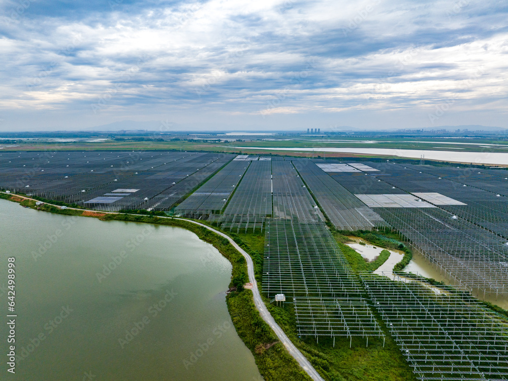 Solar photovoltaic panel aerial photography