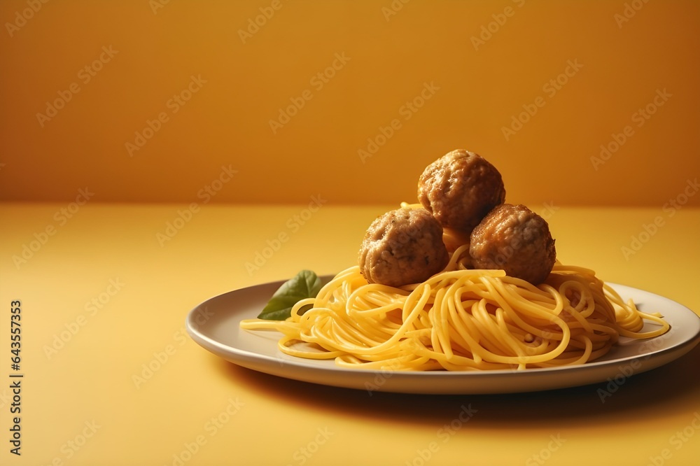 spaghetti with sauce and meatballs