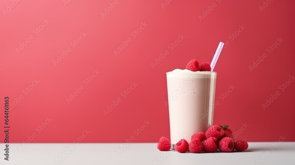 Raspberry protein shake.