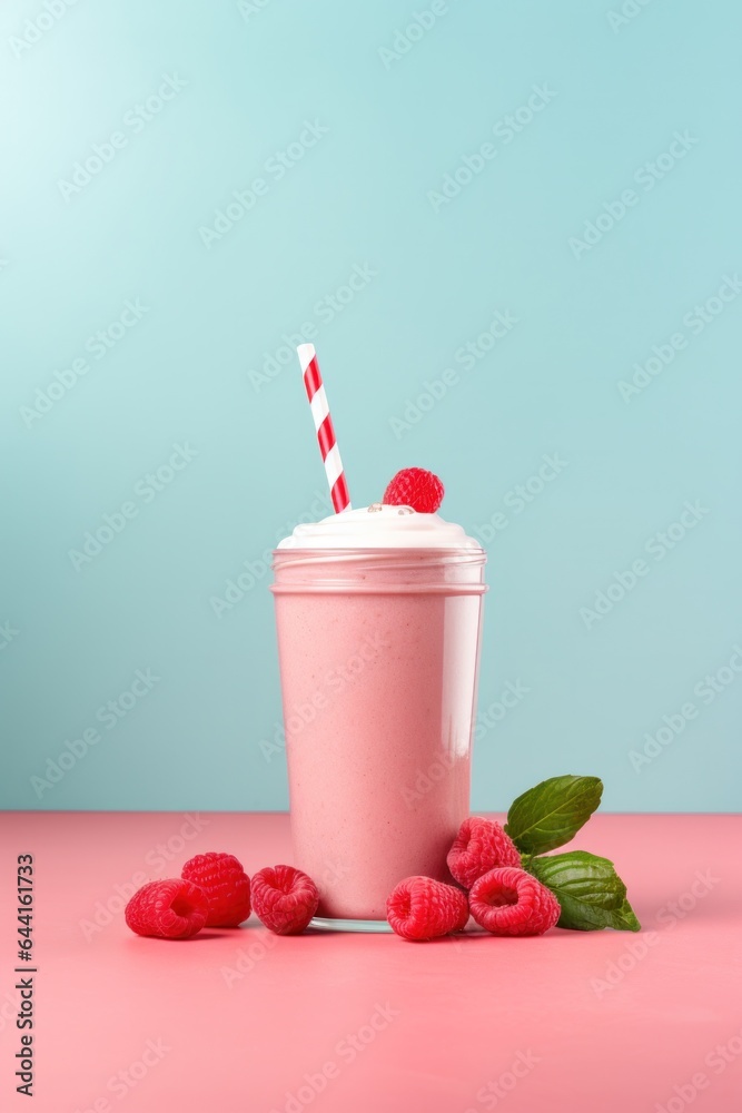 Raspberry protein shake.