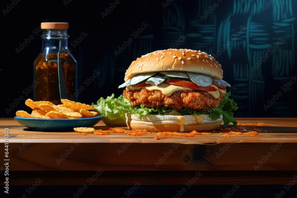 Hot chicken burger