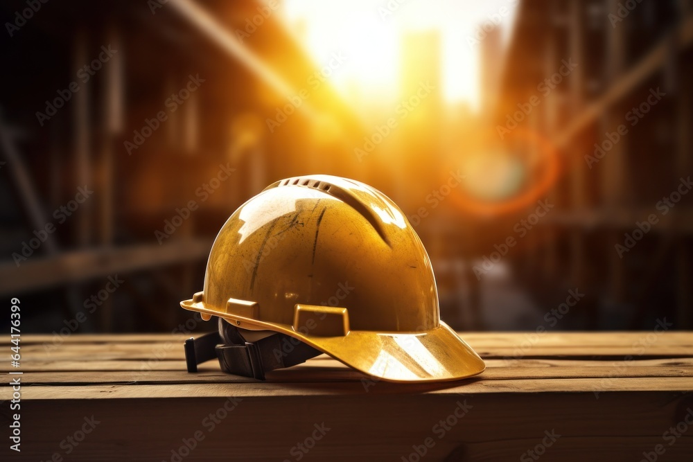 Construction safety image of construction safety hat hanging