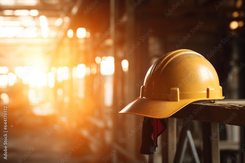 Construction safety image of construction safety hat hanging