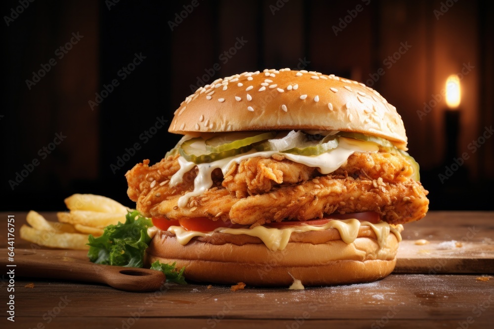 Hot chicken burger