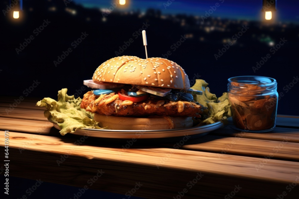 Hot chicken burger