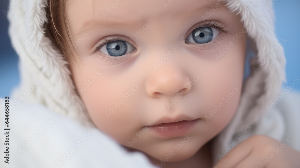 Portrait Of A Cute Baby Boy.