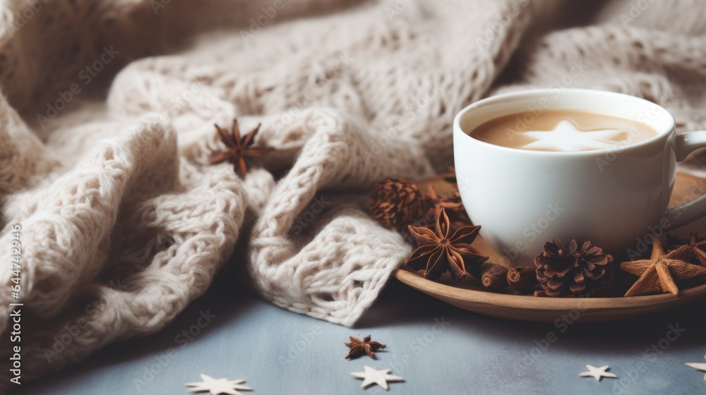 Winter cozy background