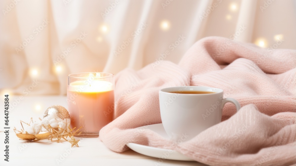 Winter cozy background