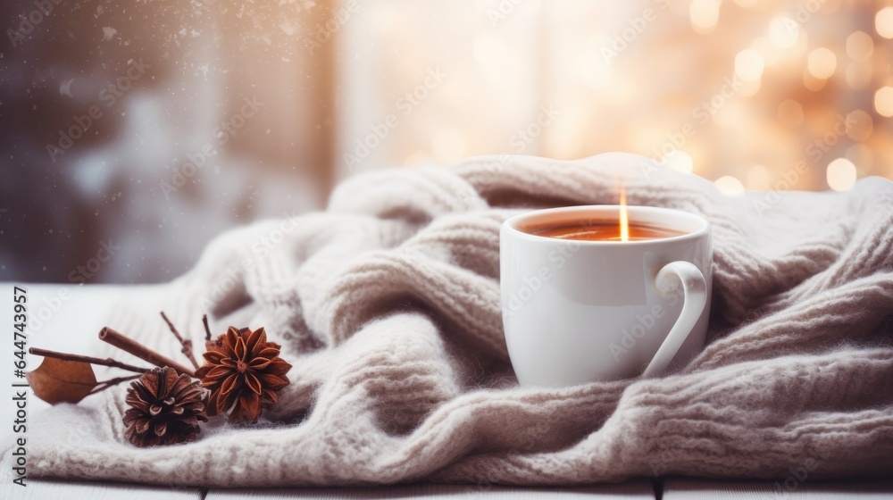 Winter cozy background