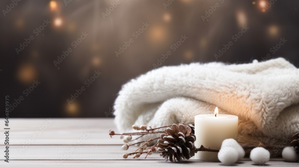 Winter cozy background