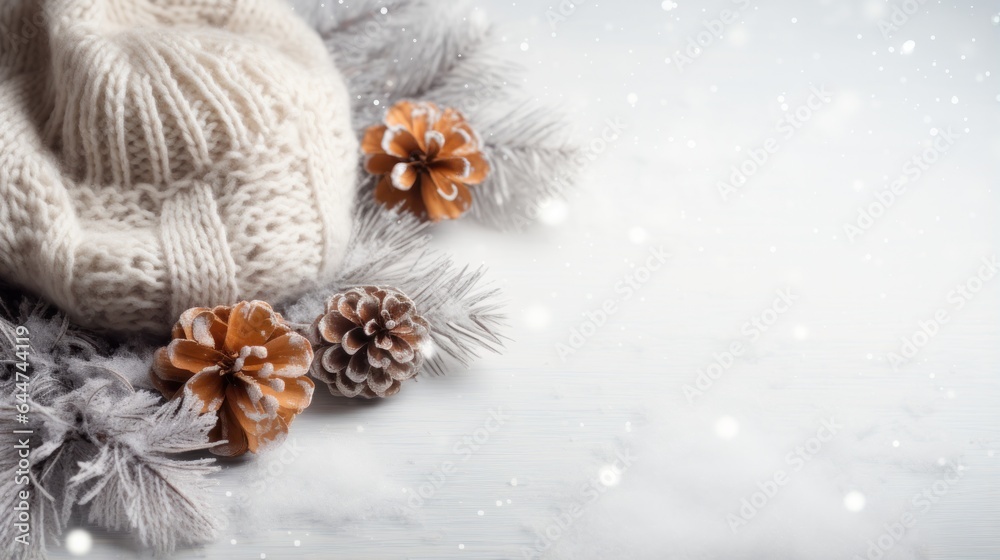 Winter cozy background