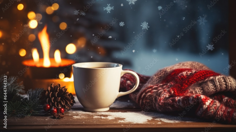 Winter cozy background