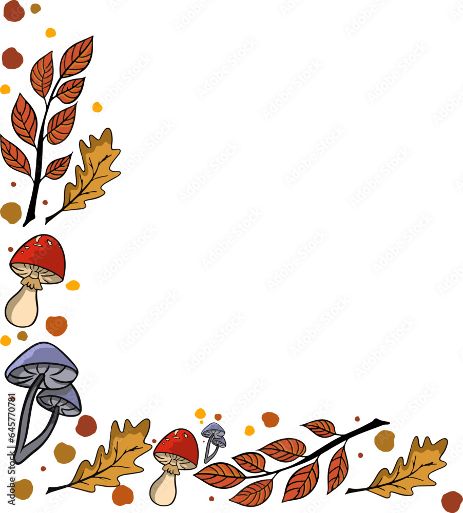 Vector illustrtion, autumn leaves background