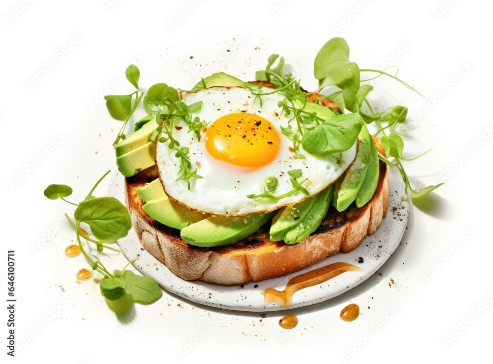 Healthy brealfast with fried eggs