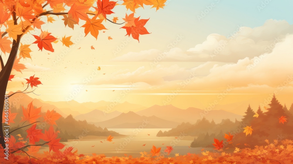 Natural autumn background