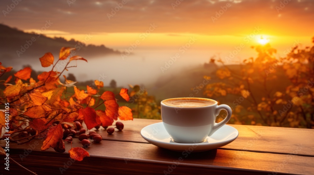 Autumn morning background