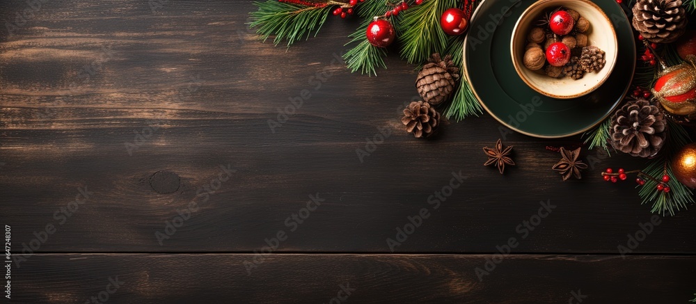 background for Christmas table