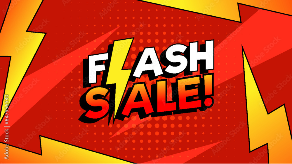 Retro Flash Sale: Comic Style Lightning Border