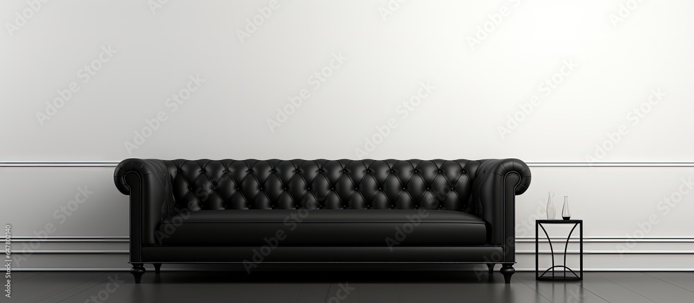 image of a black couch on a white backdrop