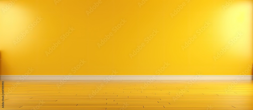 digital drawing of a room with yellow floor