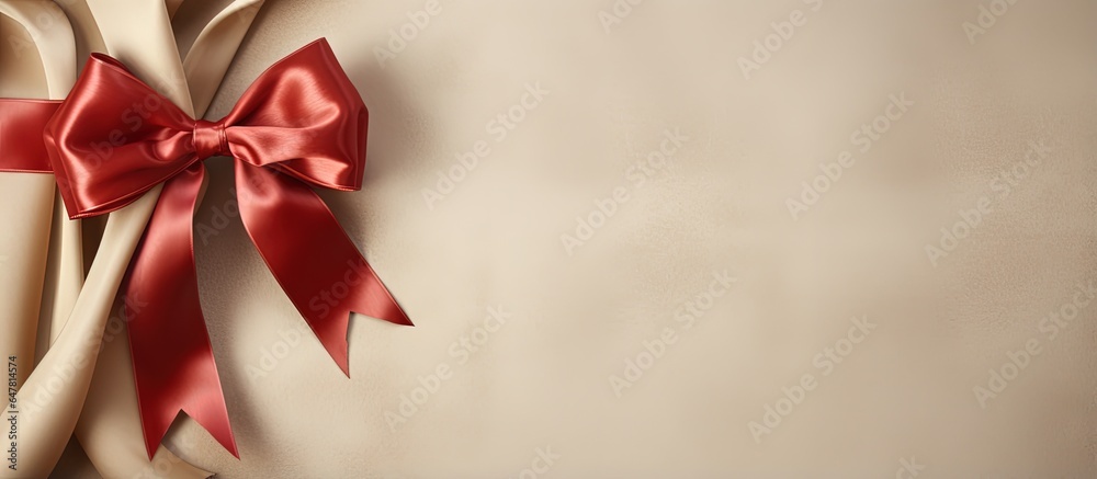 Fabric background with abstract bow