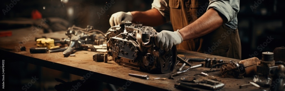 Auto engine mechanic