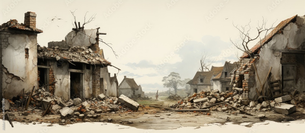 Demolished structures