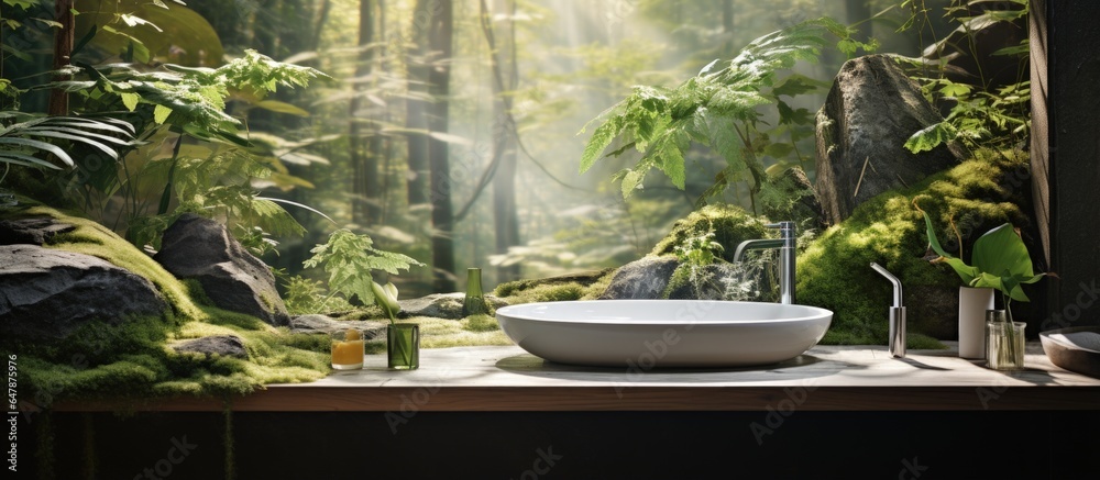 Outdoor modern bathroom sink