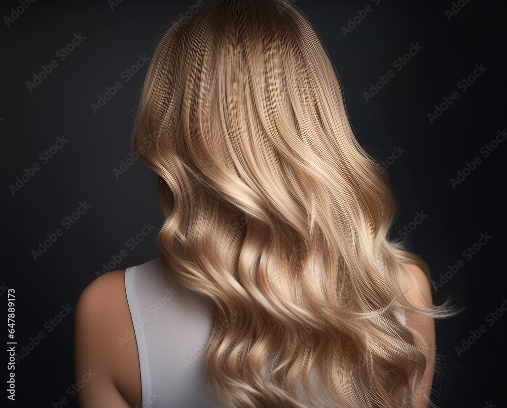 Woman balayage effect hair.