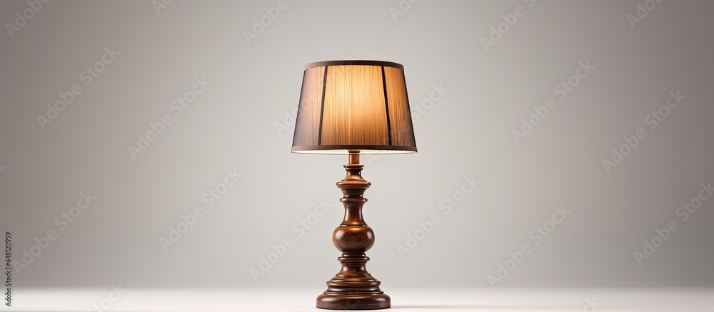 white background with a lamp