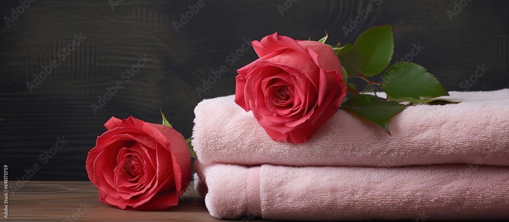 Rose and towels