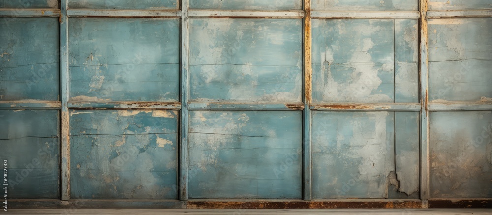 Texture background resembling vintage blue windows