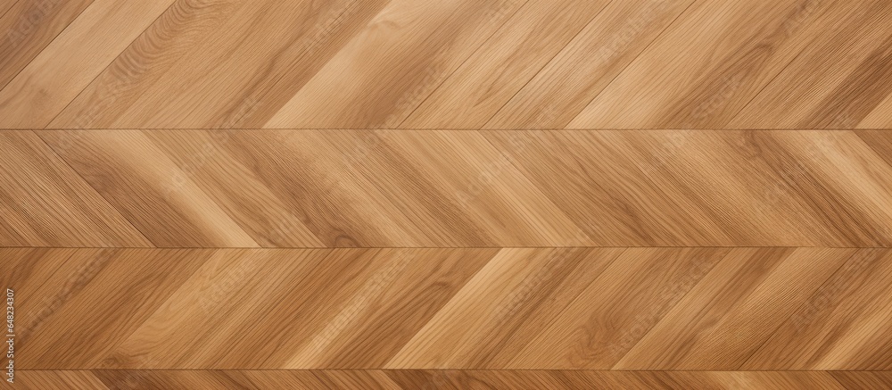 Texture background of an oak laminate parquet floor with a seamless finish