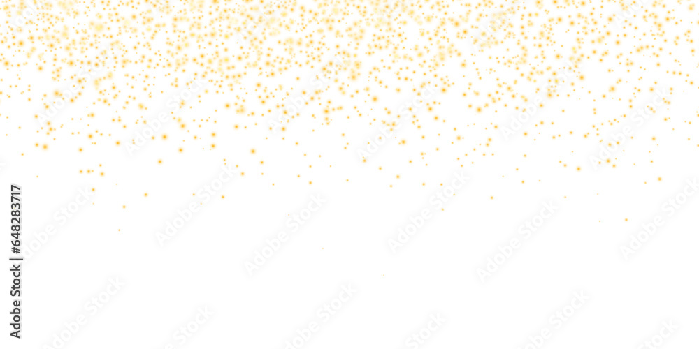 The dust sparks and golden stars shine with special light. Vector sparkles on a transparent background. . Stock royalty free vector illustration. PNG	