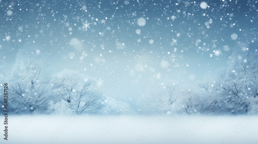 Blue snowy background