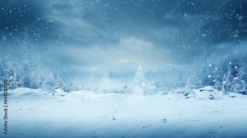 Blue snowy background